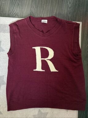 Maroon Knit Sleeveless Sweater Vest - Ron Weasley